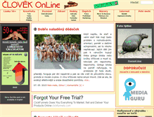 Tablet Screenshot of clovekonline.cz